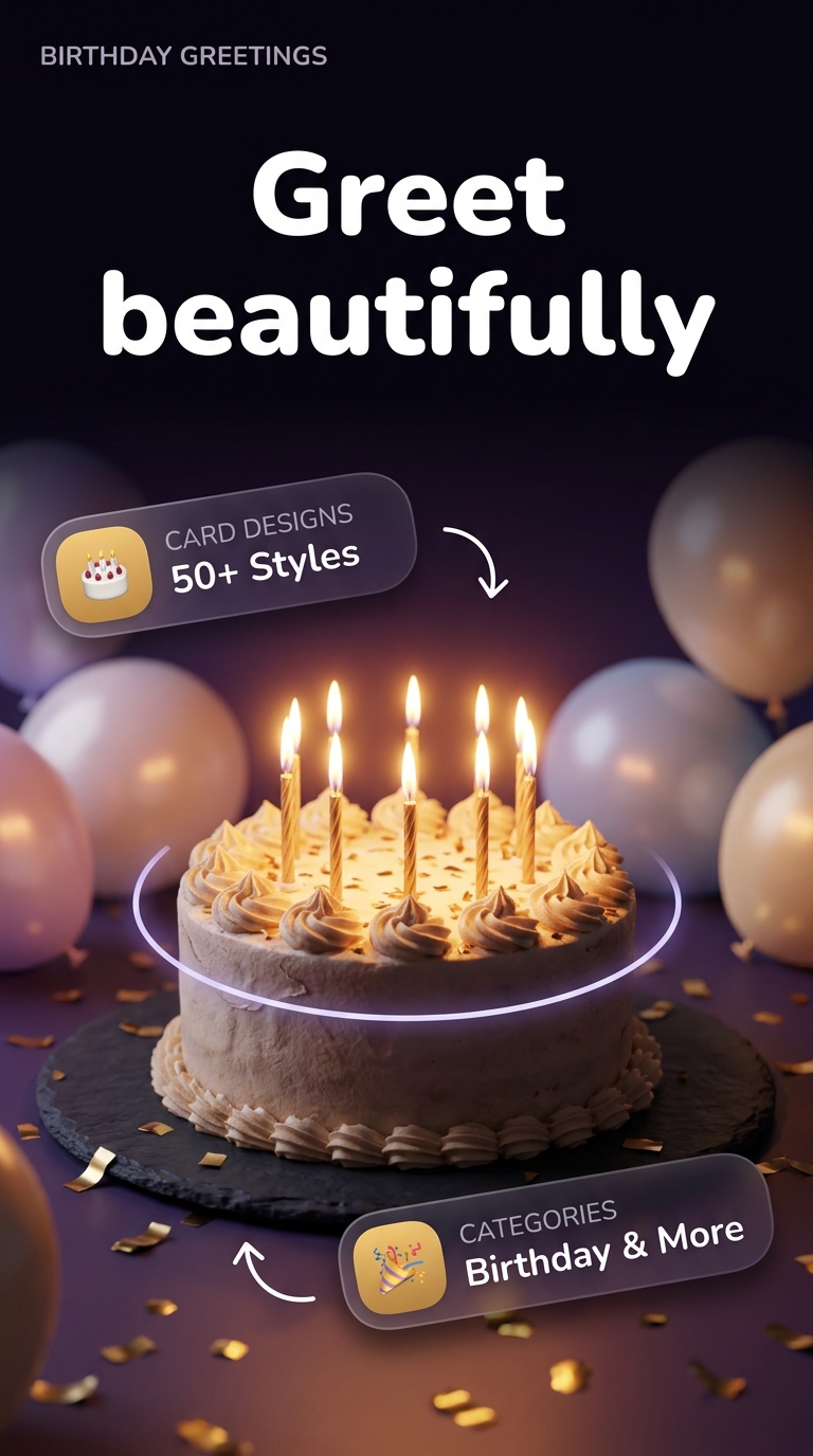 Birthday Cards screenshot 1 — digital birthday cards app