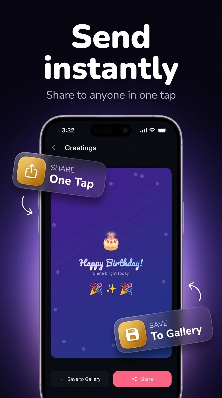 Birthday Cards screenshot 2 — birthday wishes creator android
