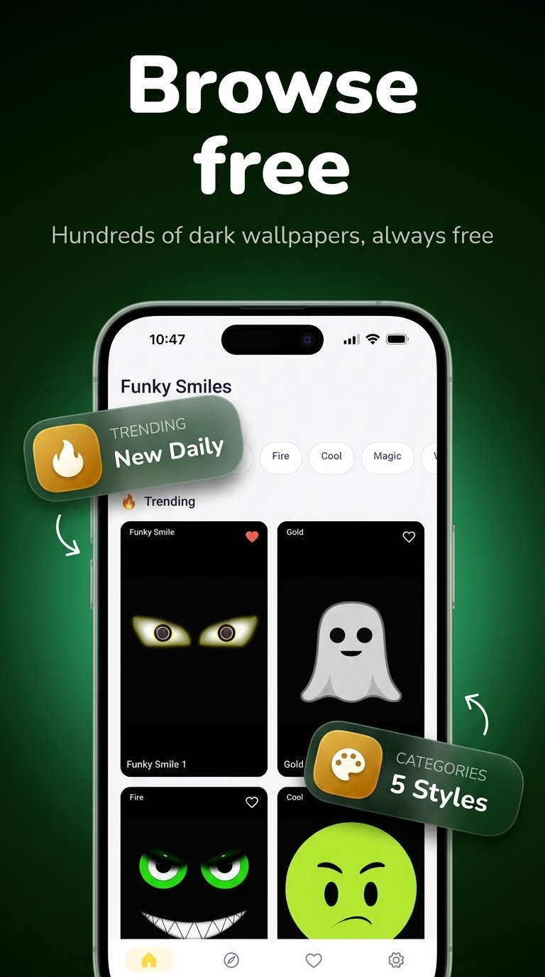 Funky Smiles screenshot 4 — custom live wallpaper app