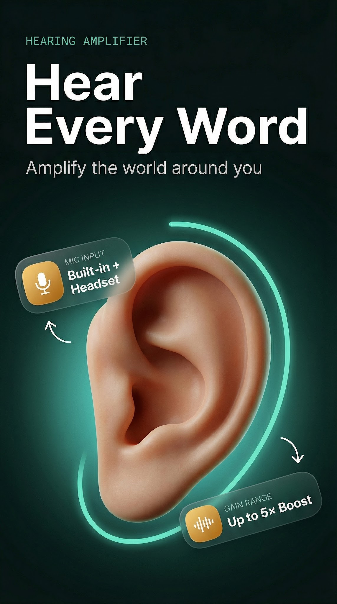 Hearing Amplifier screenshot 1 — sound amplifier android free