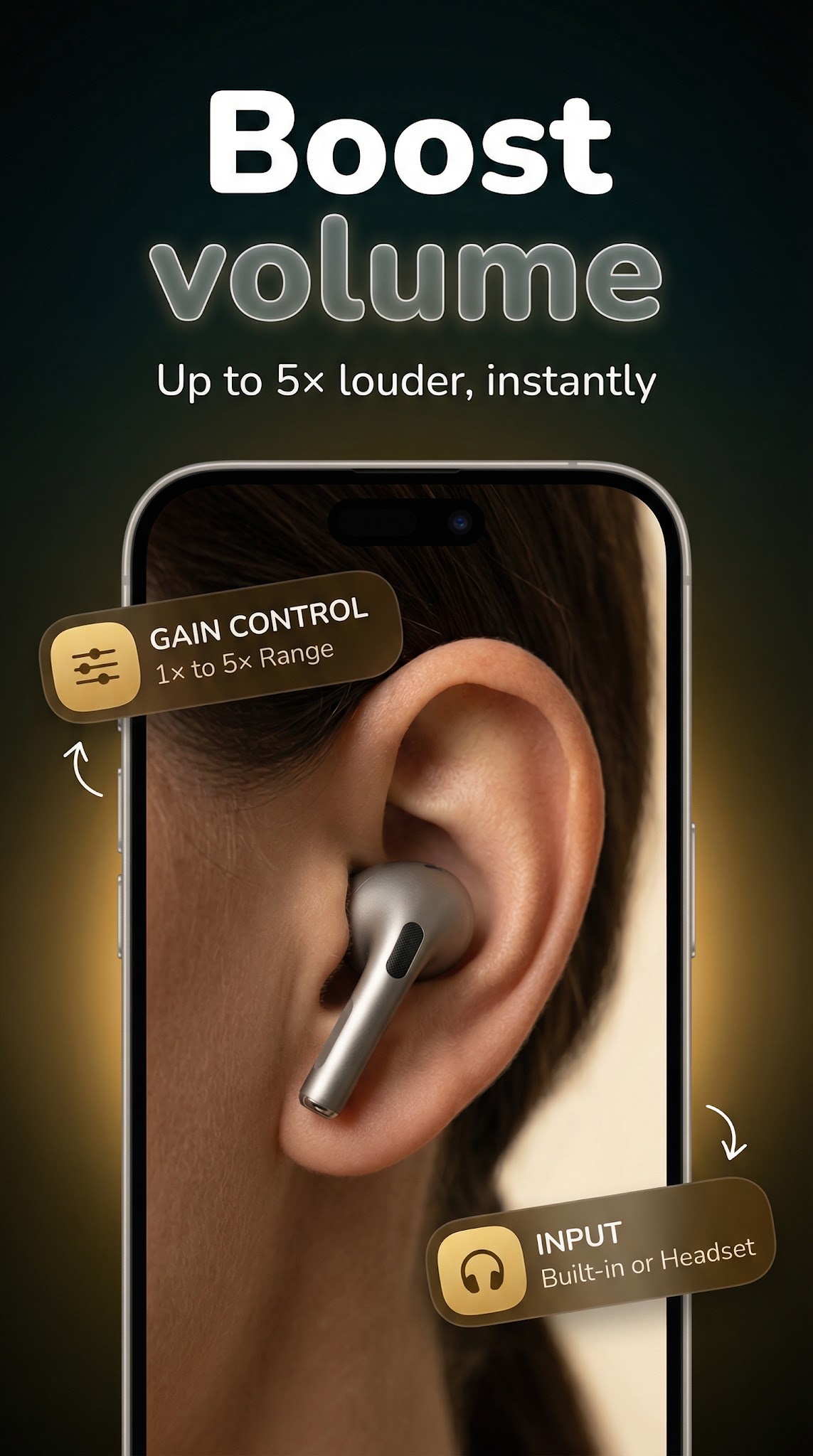 Hearing Amplifier screenshot 2 — microphone amplifier app