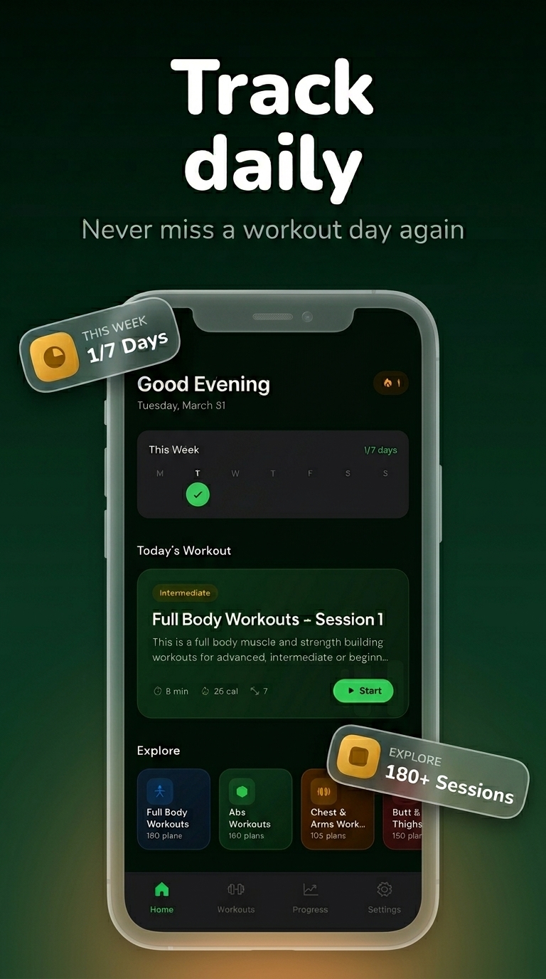 Home Workout screenshot 4 — bodyweight workout free