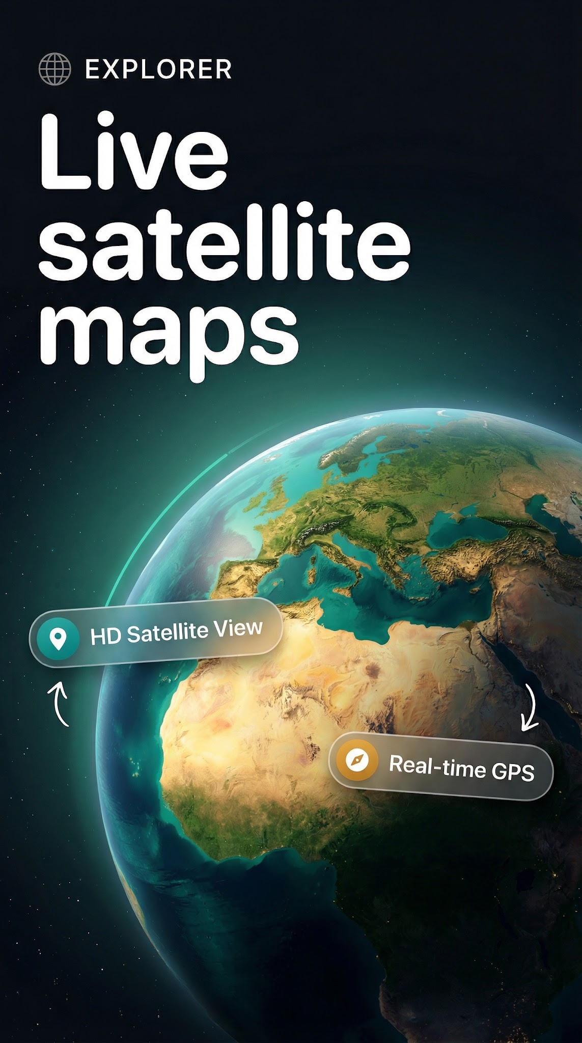Live Earth Map screenshot 1 — satellite view app android