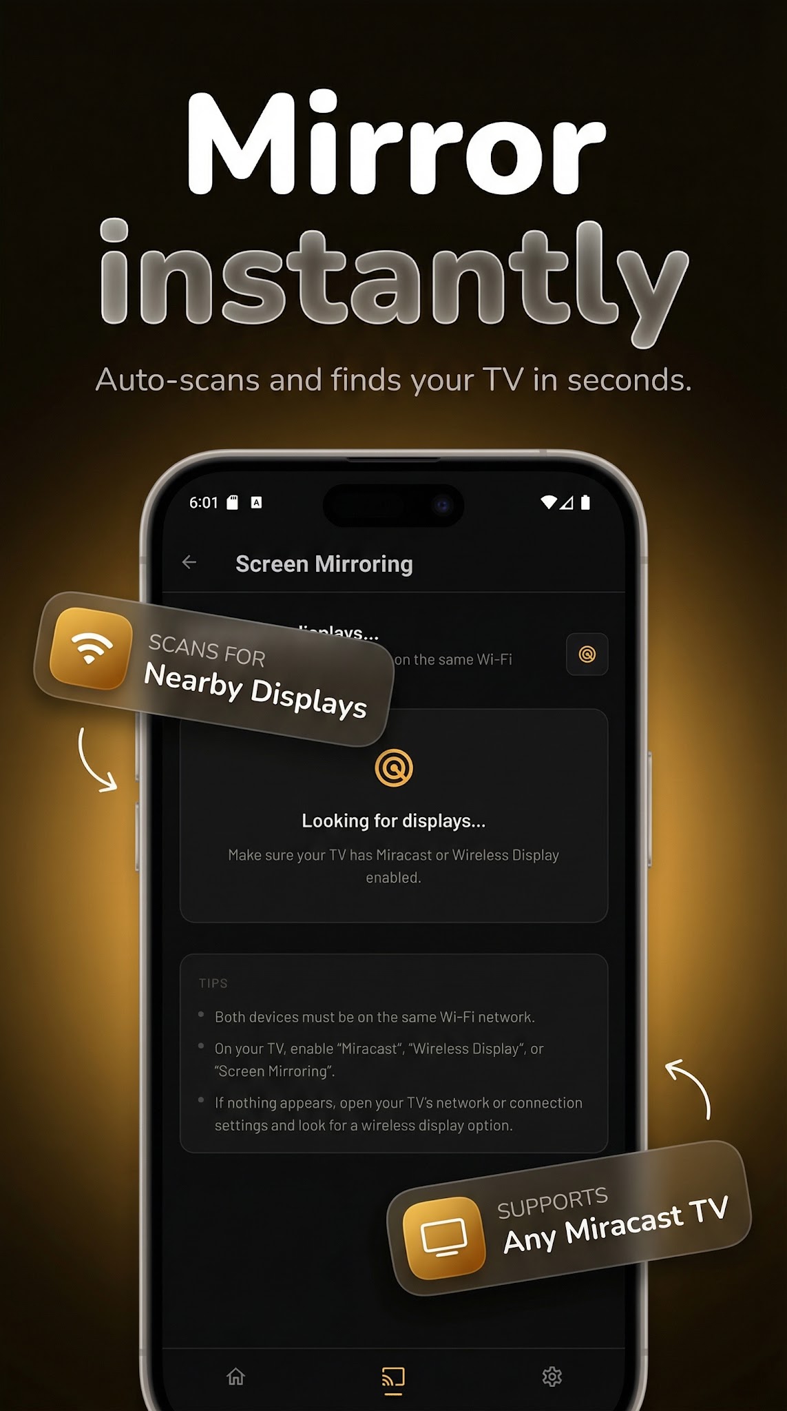 Screen Mirroring screenshot 2 — cast android to tv free