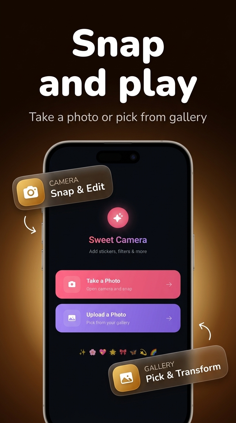 Sweet Camera screenshot 2 — selfie camera free android