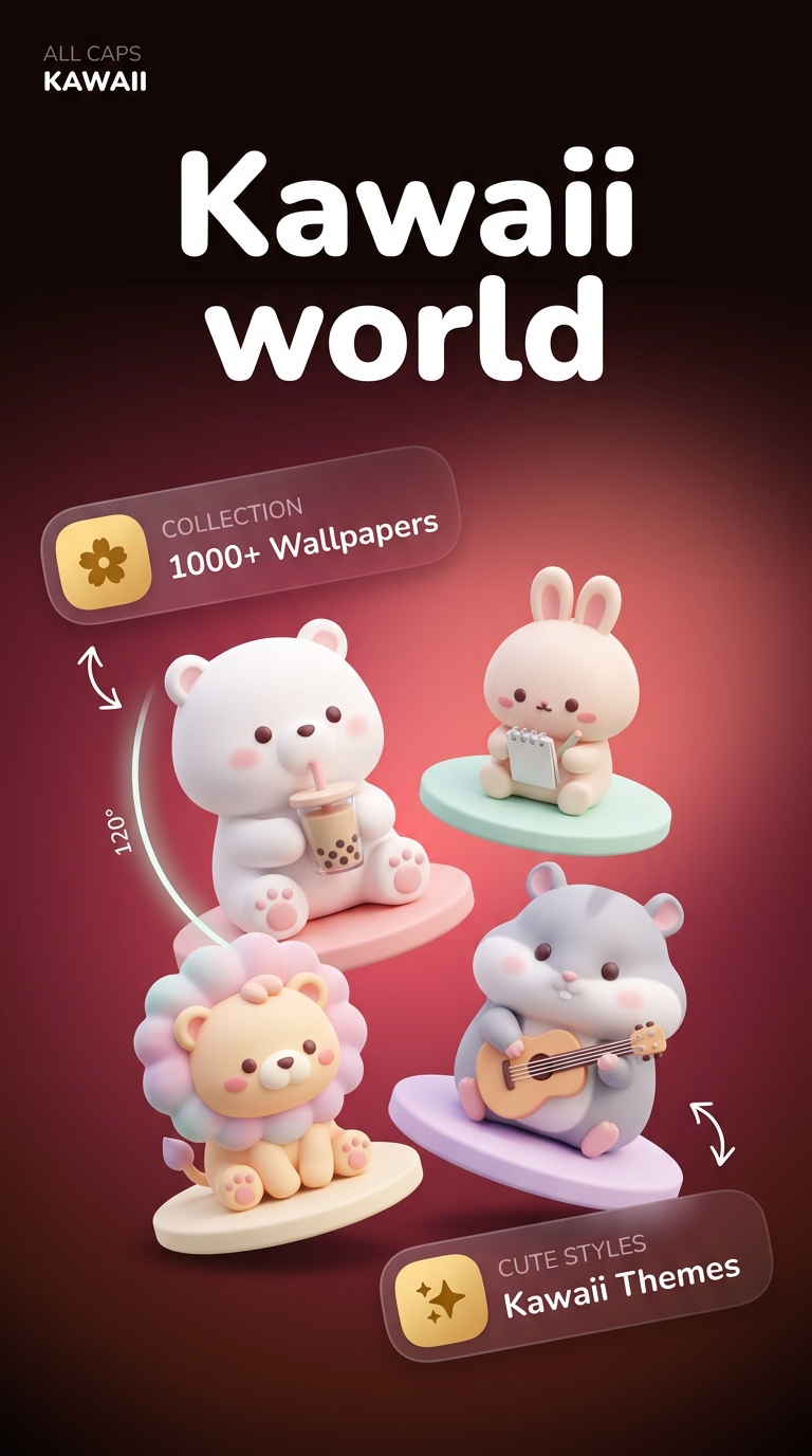 Kawaii Wallpaper screenshot 1 — cute wallpaper android free