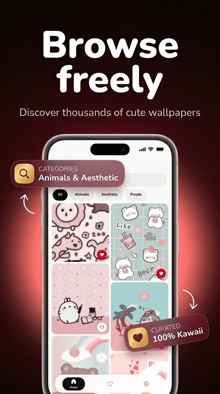 Kawaii Wallpaper screenshot 2 — aesthetic backgrounds android