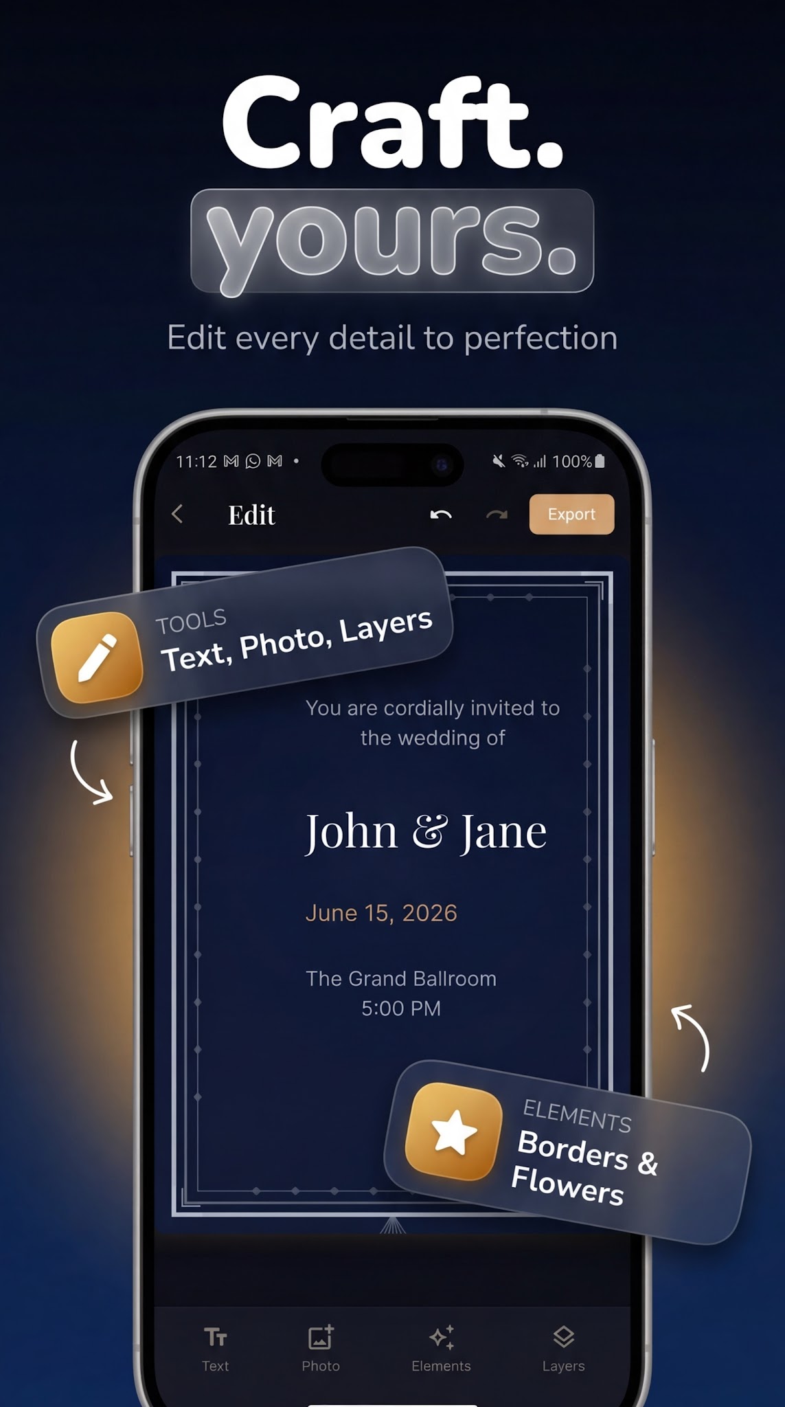 Wedding Invitation screenshot 3 — wedding card app free