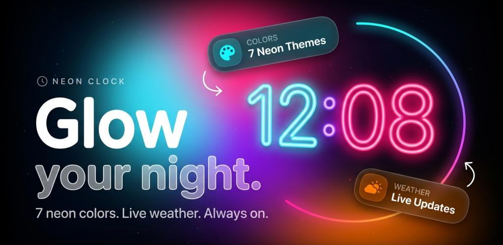 Neon Clock screenshot