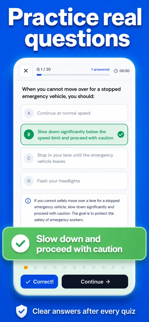 DMV Practice Test 2026 - CDL screenshot 2 — driver license practice test