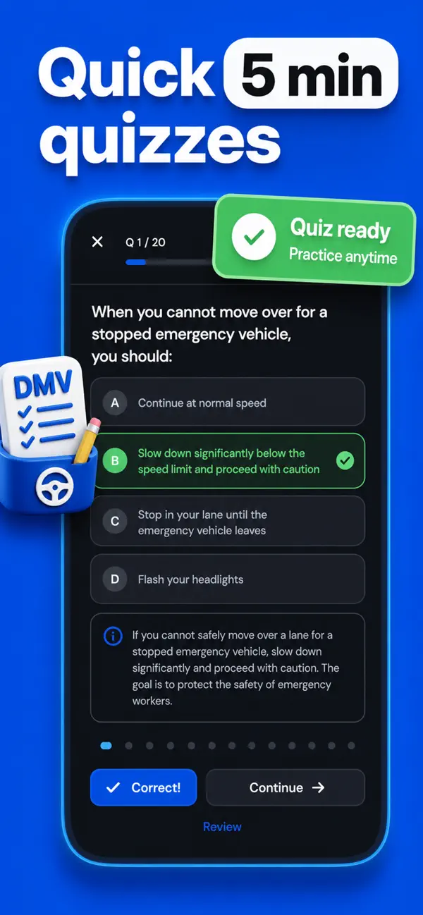DMV Practice Test 2026 - CDL screenshot 4 — driving test questions