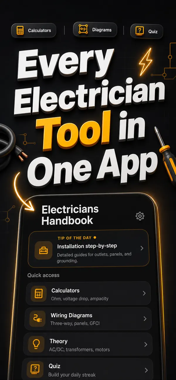 Electrician Calc & Reference screenshot 1 — electrical calculator ios